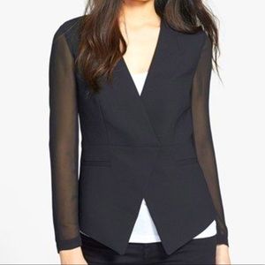 Vince Camuto Sheer Sleeve Blazer